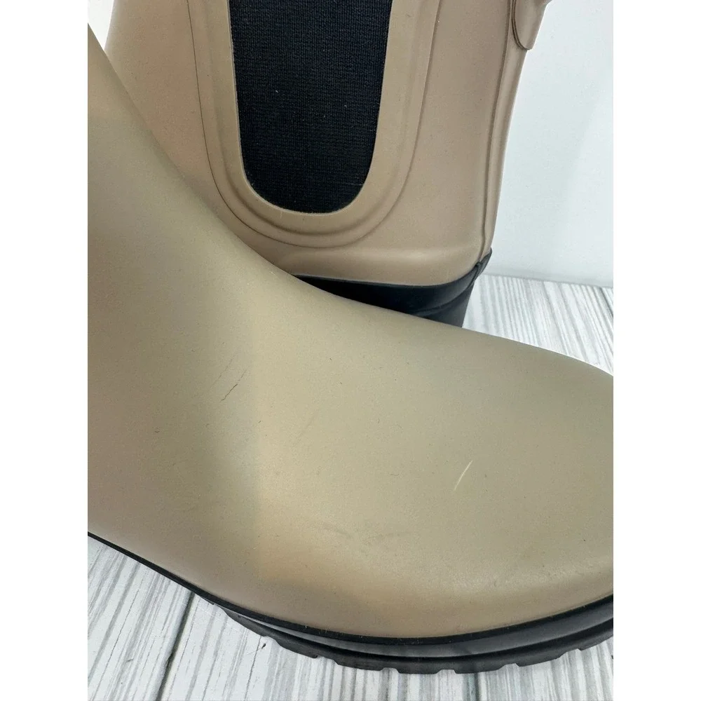 Barbour Mallow Waterproof Chelsea Rainboots Lt Trench Black Women's Size‎ 5